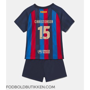 Barcelona Andreas Christensen #15 Hjemmebanetrøje Børn 2022-23 Kortærmet (+ Korte bukser)